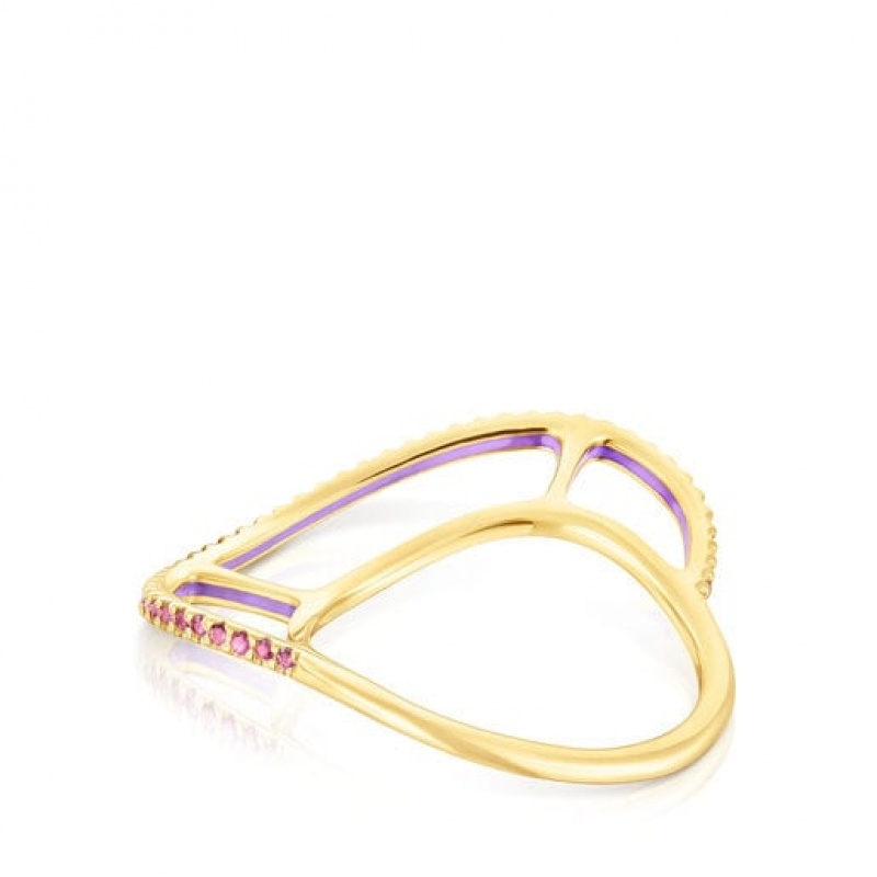 Tous Gregal Medium Women's Rings 18k Gold | VEU315896 | Usa