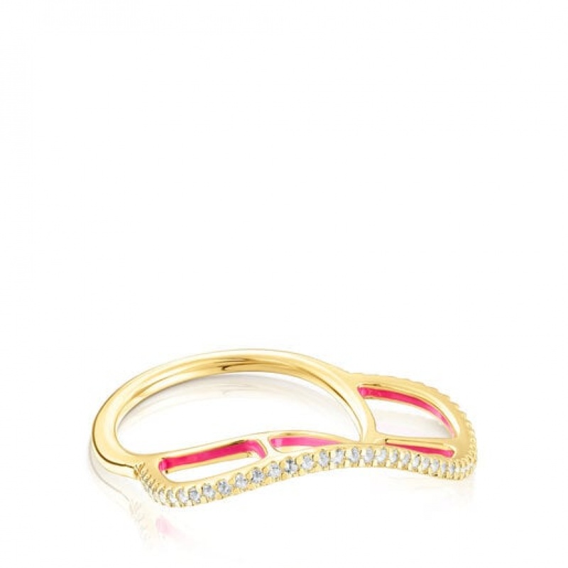 Tous Gregal Medium Women's Rings 18k Gold | GKU670251 | Usa