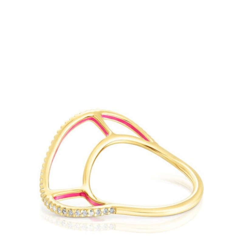 Tous Gregal Medium Women's Rings 18k Gold | GKU670251 | Usa