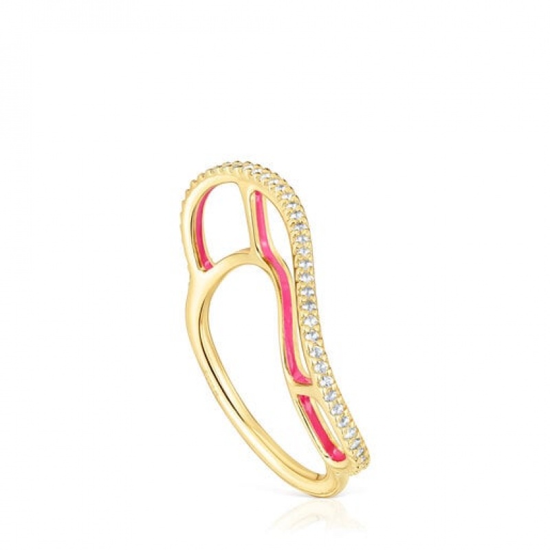 Tous Gregal Medium Women\'s Rings 18k Gold | GKU670251 | Usa