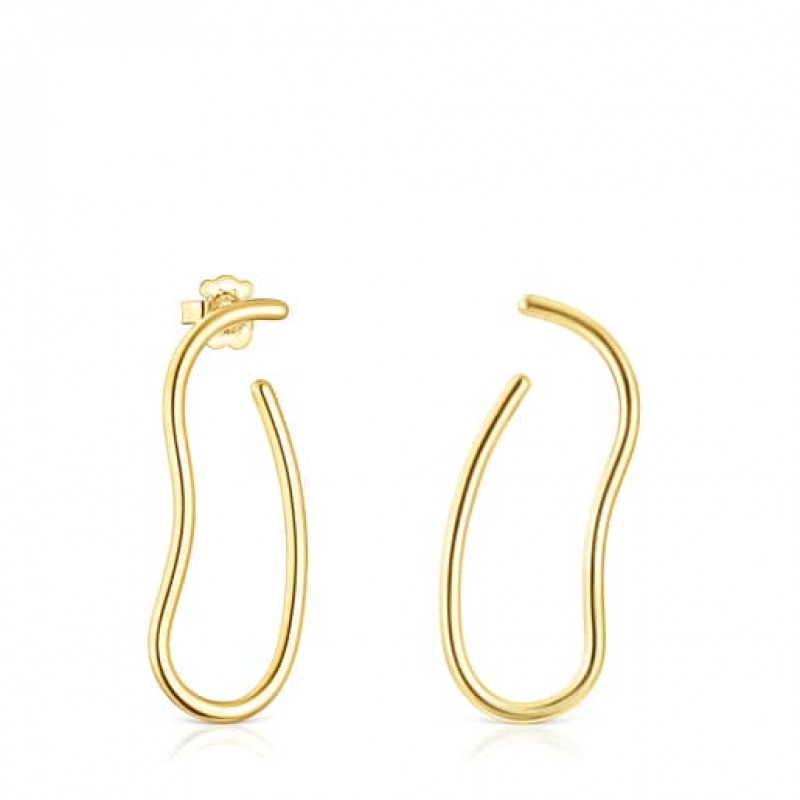 Tous Hav Hoop Women\'s Earrings 18k Gold | VLG817596 | Usa