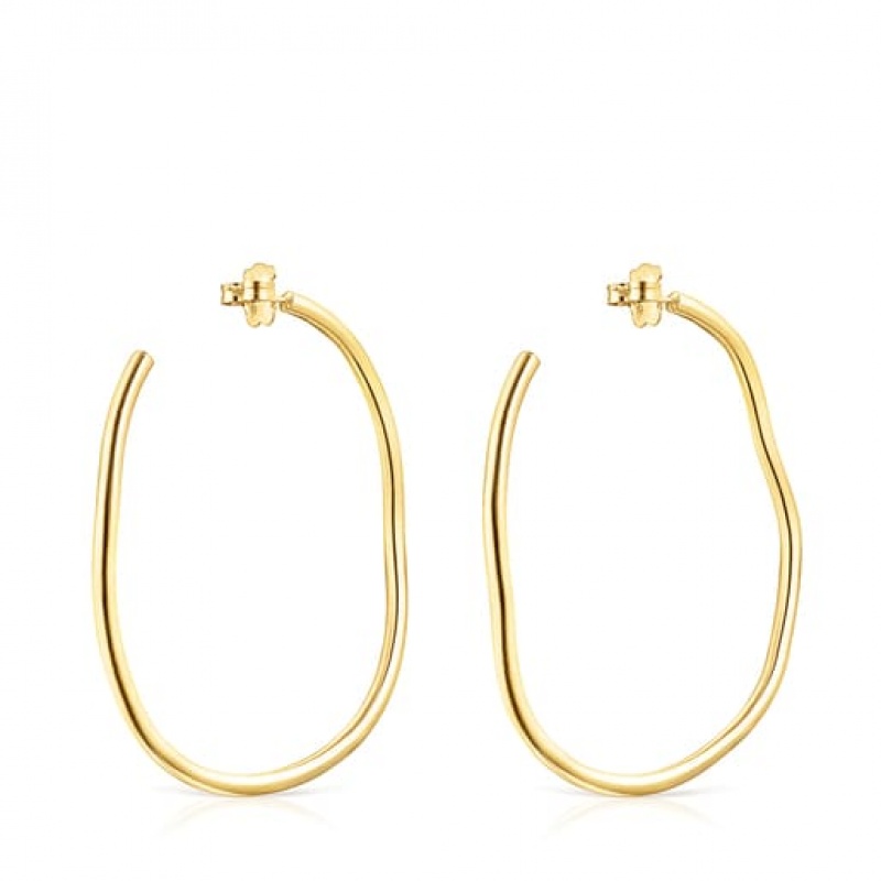 Tous Hav Hoop Women's Earrings 18k Gold | DWU456891 | Usa