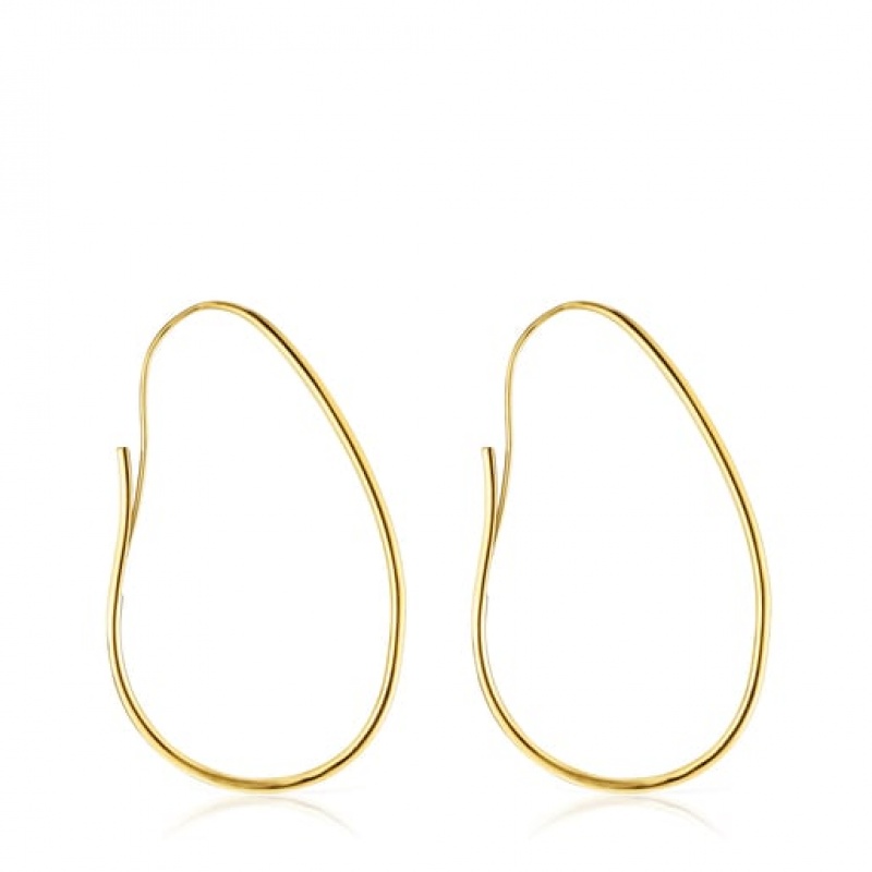 Tous Hav Hoop Women's Earrings 18k Gold | BTZ149306 | Usa