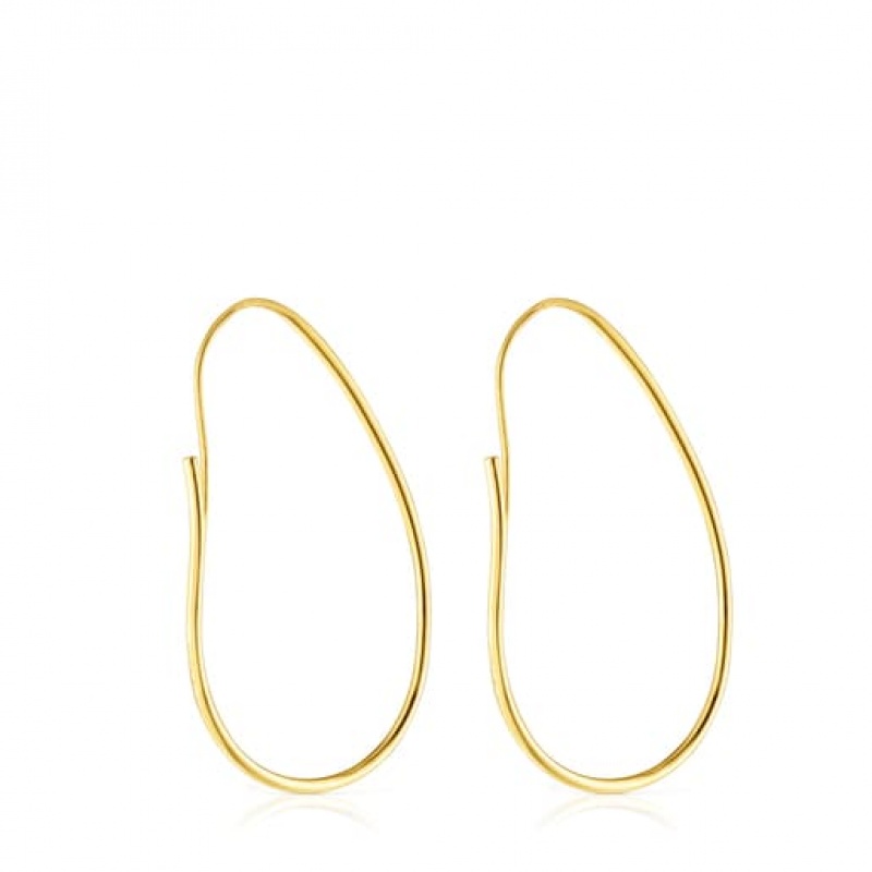 Tous Hav Hoop Women's Earrings 18k Gold | BTZ149306 | Usa