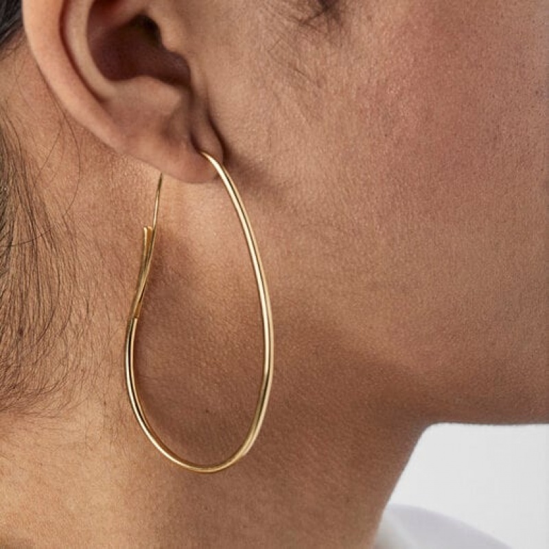 Tous Hav Hoop Women's Earrings 18k Gold | BTZ149306 | Usa