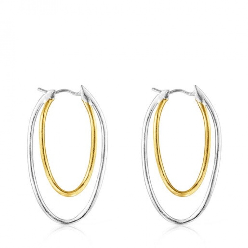 Tous Hav Hoop Women's Earrings 18k Gold | JRW378259 | Usa