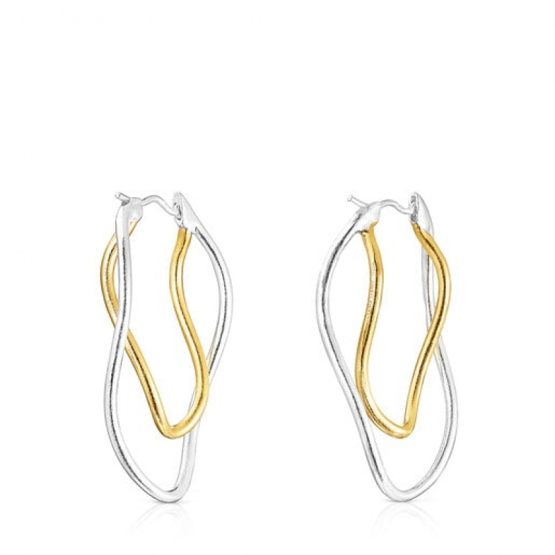 Tous Hav Hoop Women's Earrings 18k Gold | JRW378259 | Usa