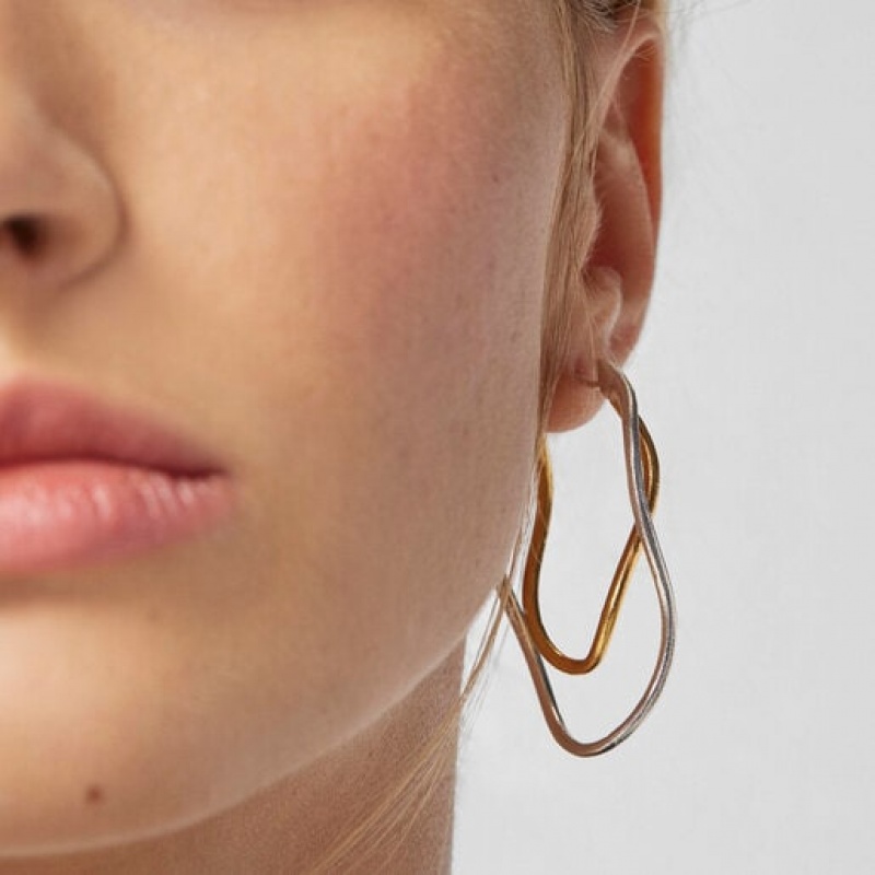 Tous Hav Hoop Women's Earrings 18k Gold | JRW378259 | Usa