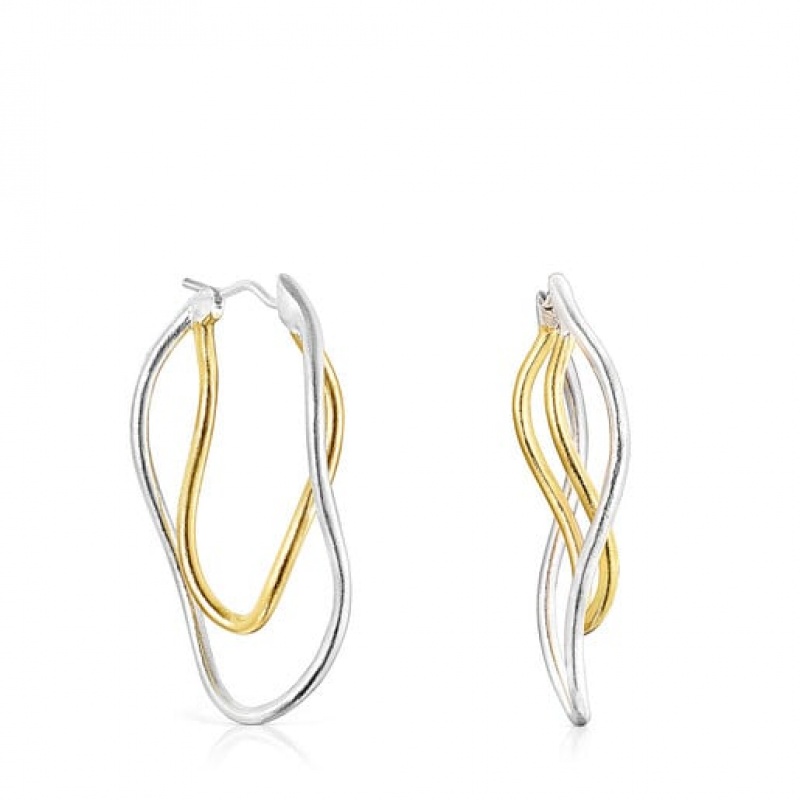 Tous Hav Hoop Women\'s Earrings 18k Gold | JRW378259 | Usa