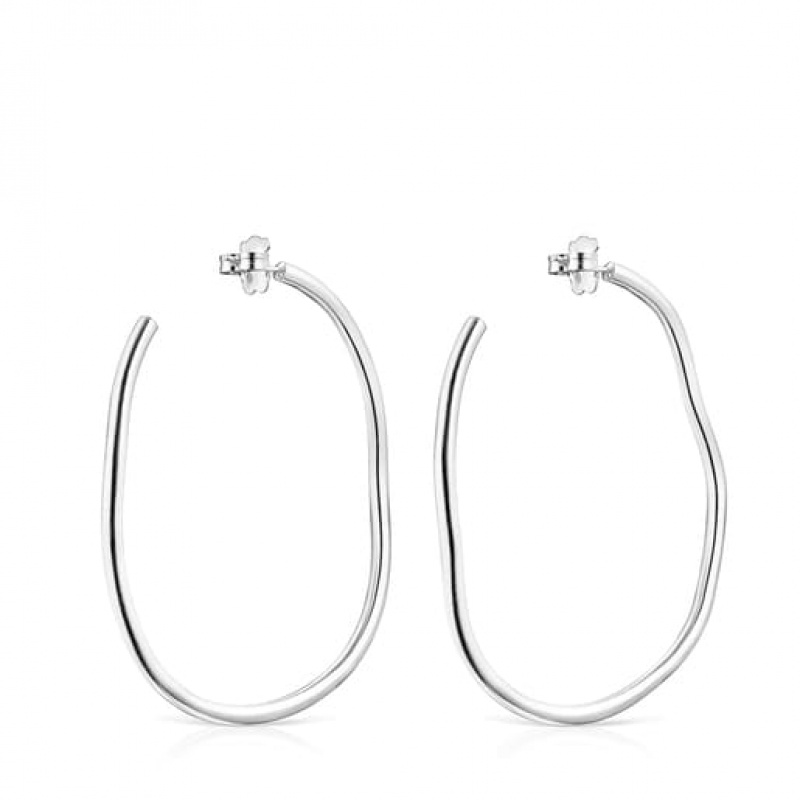 Tous Hav Hoop Women's Earrings Silver | LDA560291 | Usa