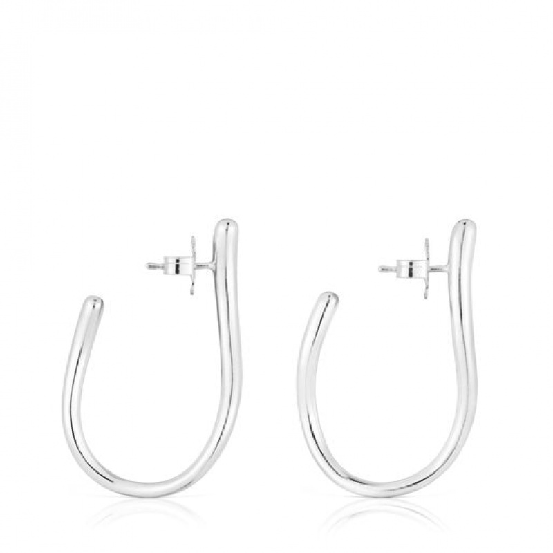 Tous Hav Hoop Women's Earrings Silver | MDY017856 | Usa