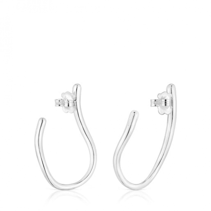 Tous Hav Hoop Women's Earrings Silver | MDY017856 | Usa