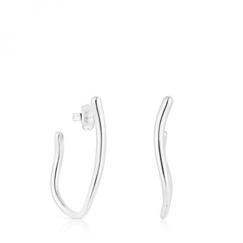 Tous Hav Hoop Women\'s Earrings Silver | MDY017856 | Usa