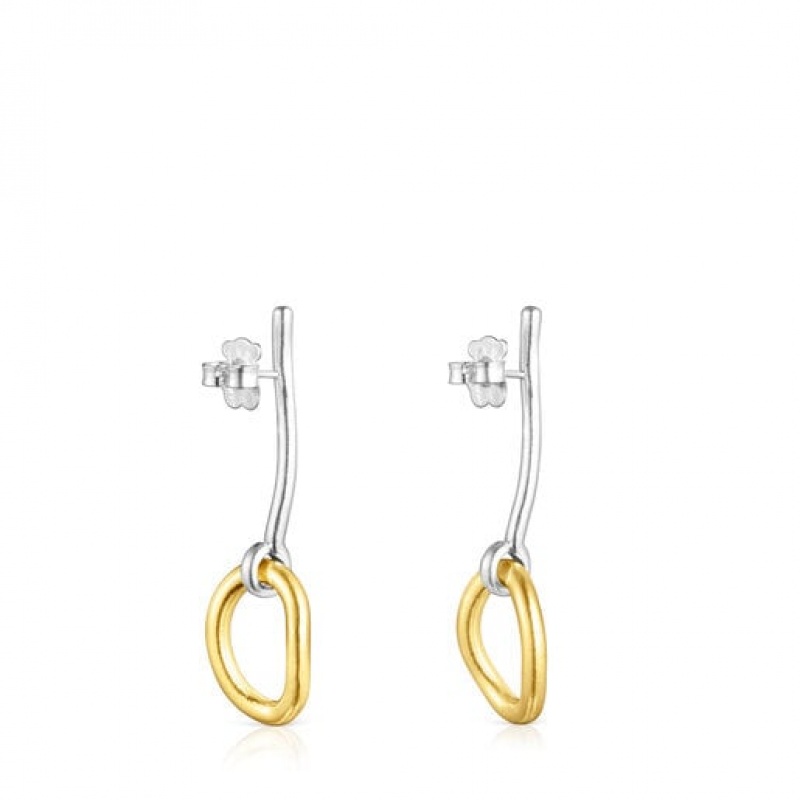 Tous Hav Long Women's Earrings 18k Gold | DLS013472 | Usa