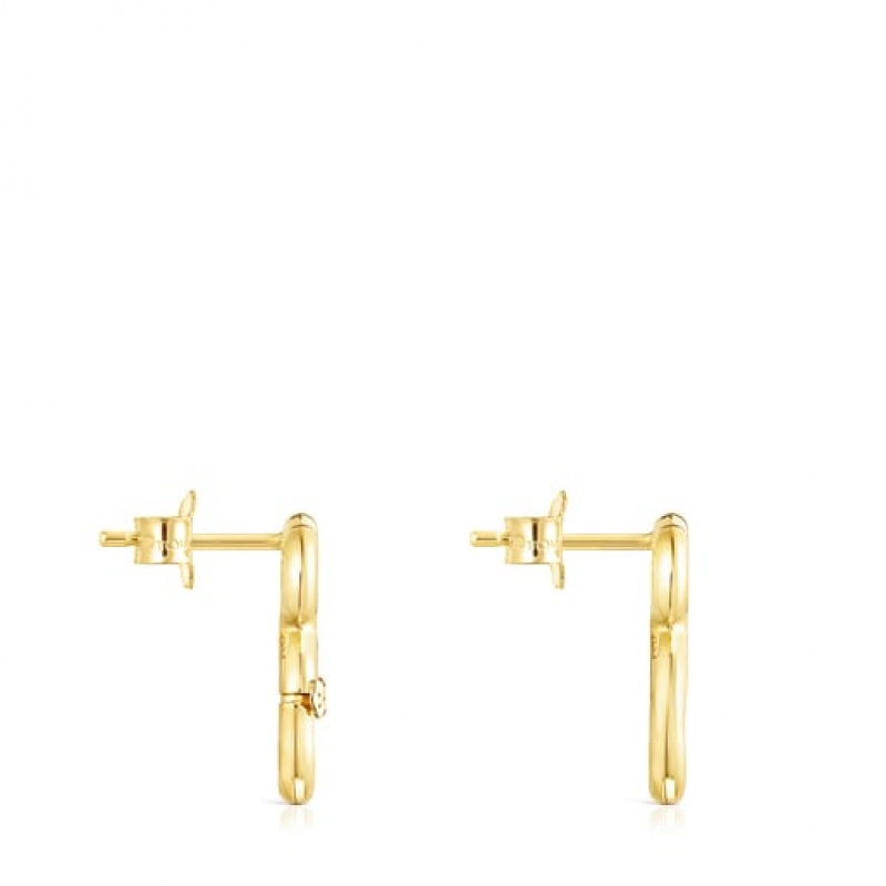 Tous Hold Women's Earrings 18k Gold | XPU419635 | Usa