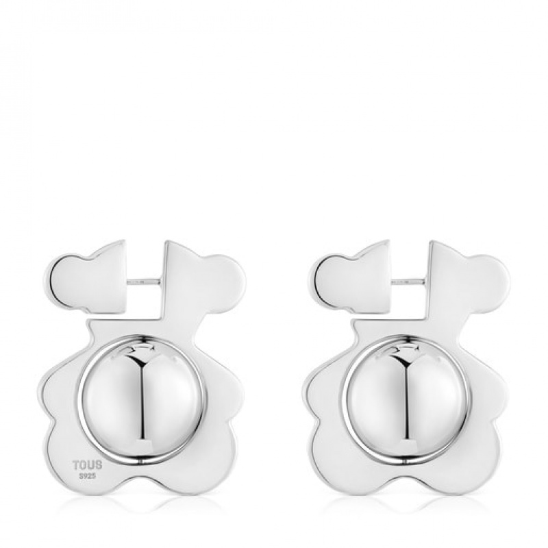 Tous I-bear Pearl Women's Earrings Silver | JQZ042635 | Usa