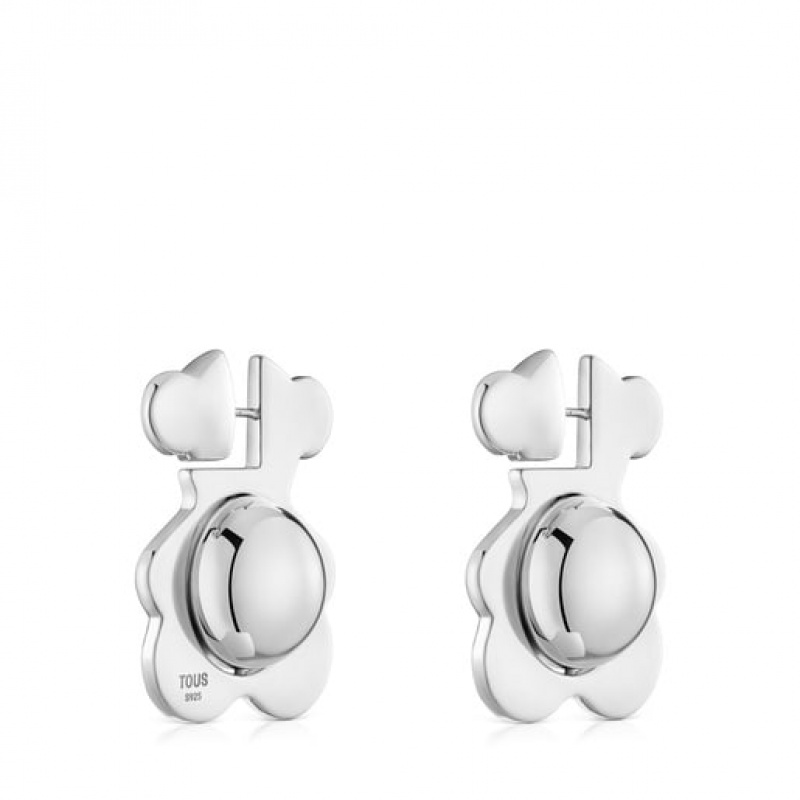 Tous I-bear Pearl Women's Earrings Silver | JQZ042635 | Usa