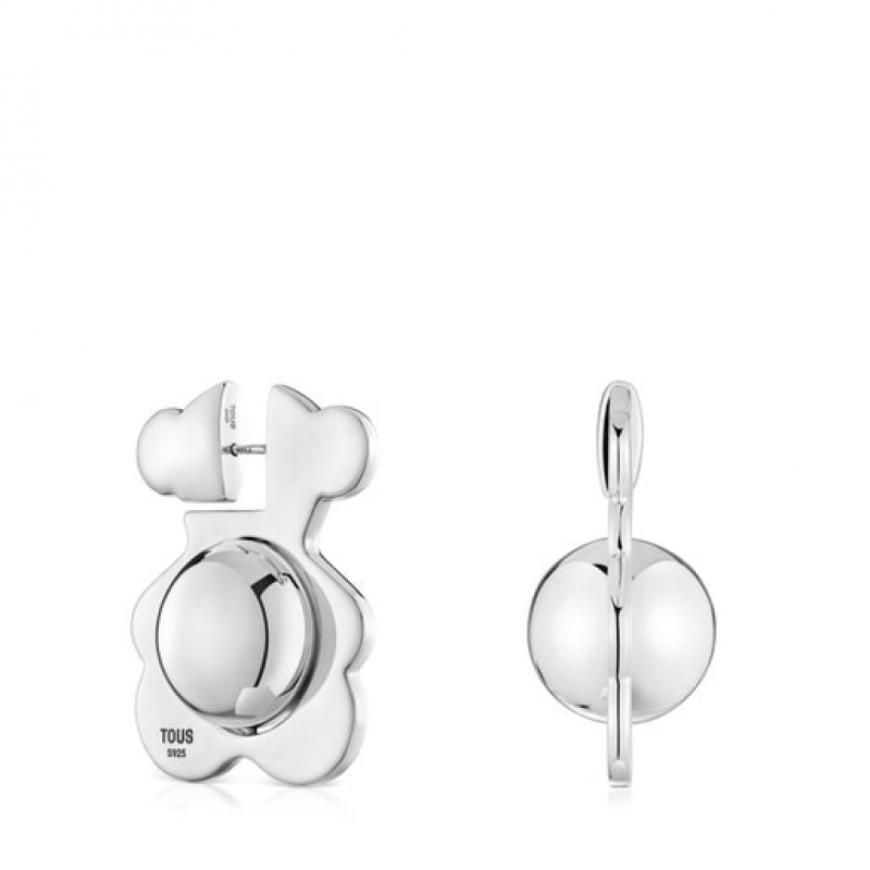 Tous I-bear Pearl Women\'s Earrings Silver | JQZ042635 | Usa