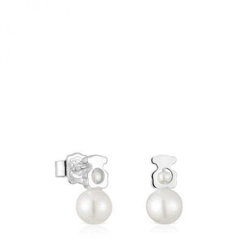 Tous I-bear Small Women\'s Earrings Silver | NZC317429 | Usa