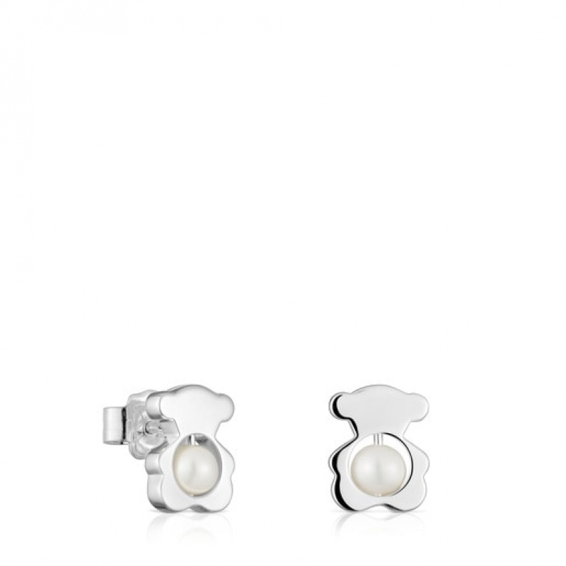 Tous I-bear Small Women's Earrings Silver | XZA754312 | Usa