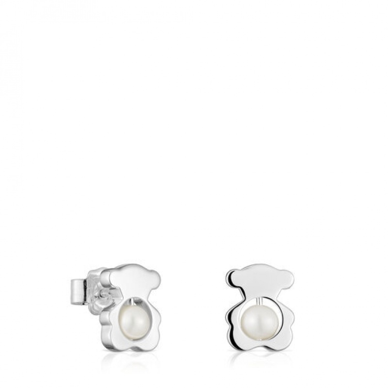 Tous I-bear Small Women\'s Earrings Silver | XZA754312 | Usa