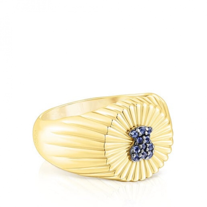 Tous Iris Motif Large Women's Rings 18k Gold | ZIH620479 | Usa