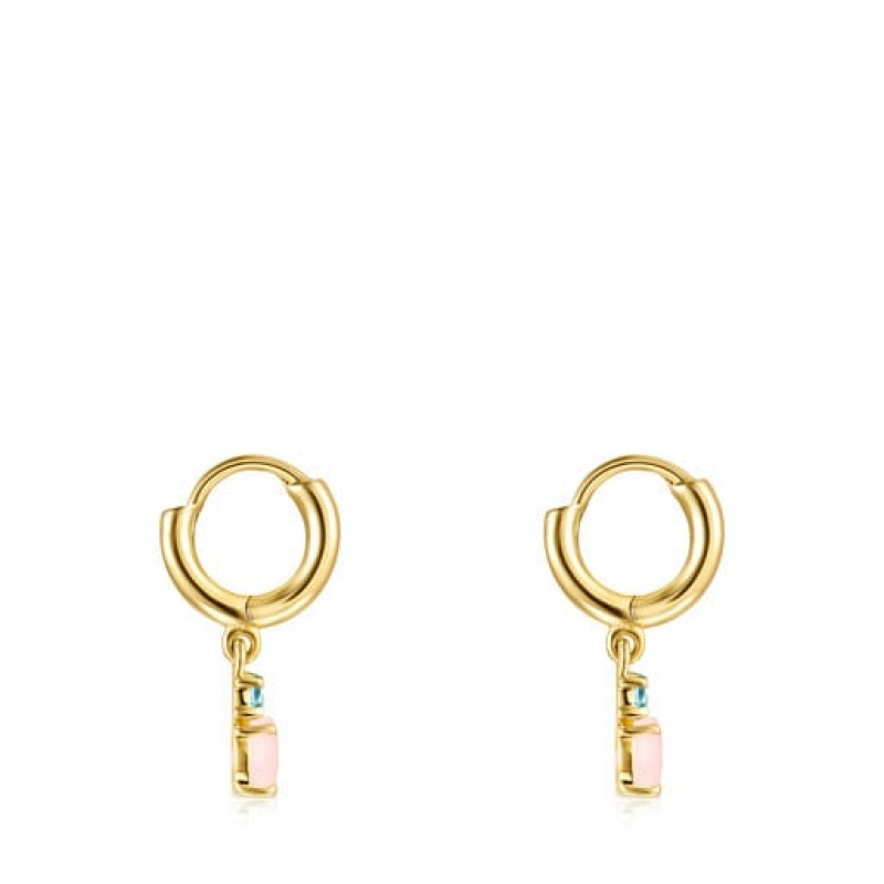 Tous Ivette Hoop Women's Earrings 18k Gold | YQF540276 | Usa