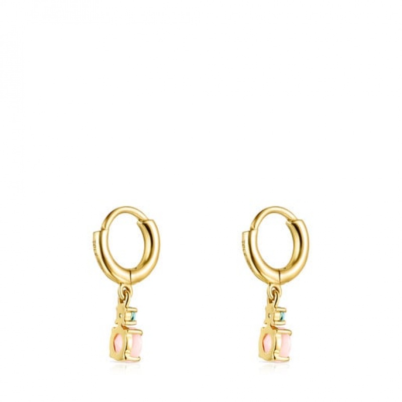 Tous Ivette Hoop Women's Earrings 18k Gold | YQF540276 | Usa