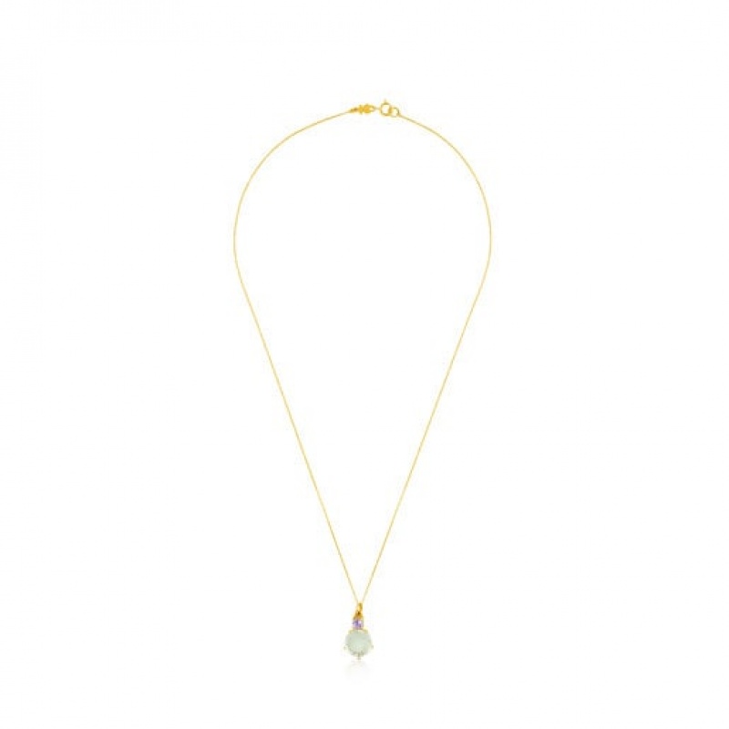 Tous Ivette Short Women's Necklaces 18k Gold | VZA476198 | Usa