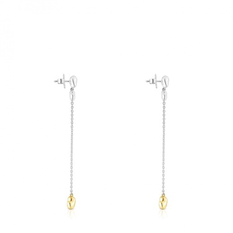 Tous Joy Bits Long Women's Earrings 18k Gold | LXF241086 | Usa