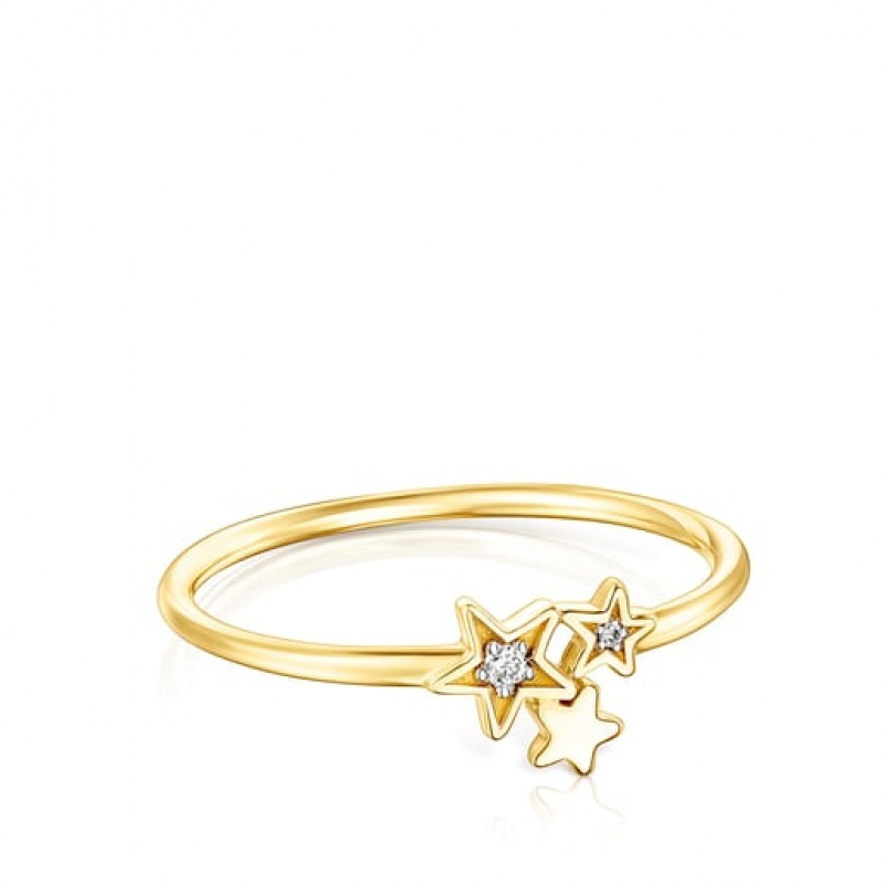 Tous Joyas Trazables Diamond Women's Rings 18k Gold | NIQ537140 | Usa