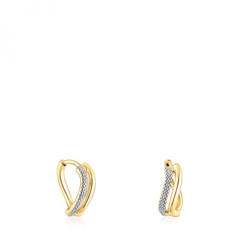 Tous Joyas Trazables Hoop Women\'s Earrings 18k Gold | DPY193275 | Usa