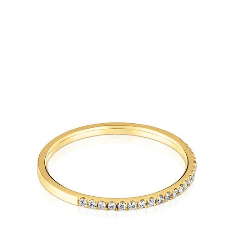 Tous Les Classiques Diamond Women's Rings 18k Gold | BWI852679 | Usa