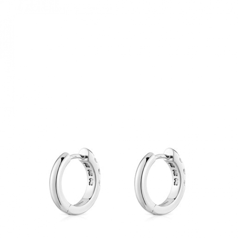 Tous Les Classiques Hoop Women's Earrings Platinum | ZBA635148 | Usa