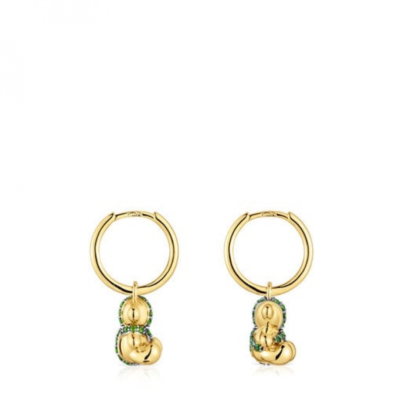 Tous Lligat Hoop Women's Earrings 18k Gold | HTS318259 | Usa