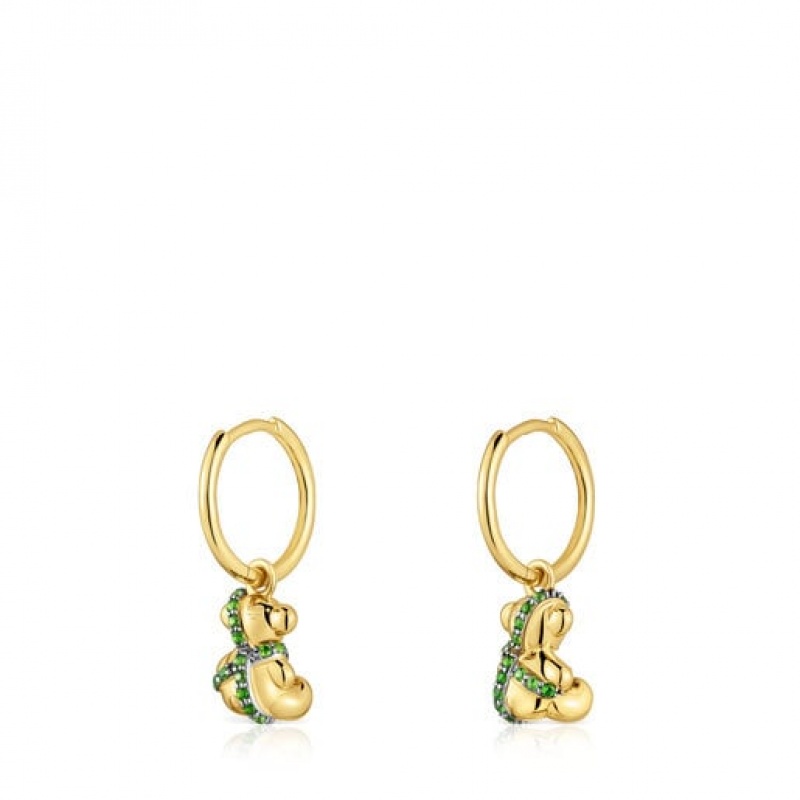 Tous Lligat Hoop Women's Earrings 18k Gold | HTS318259 | Usa