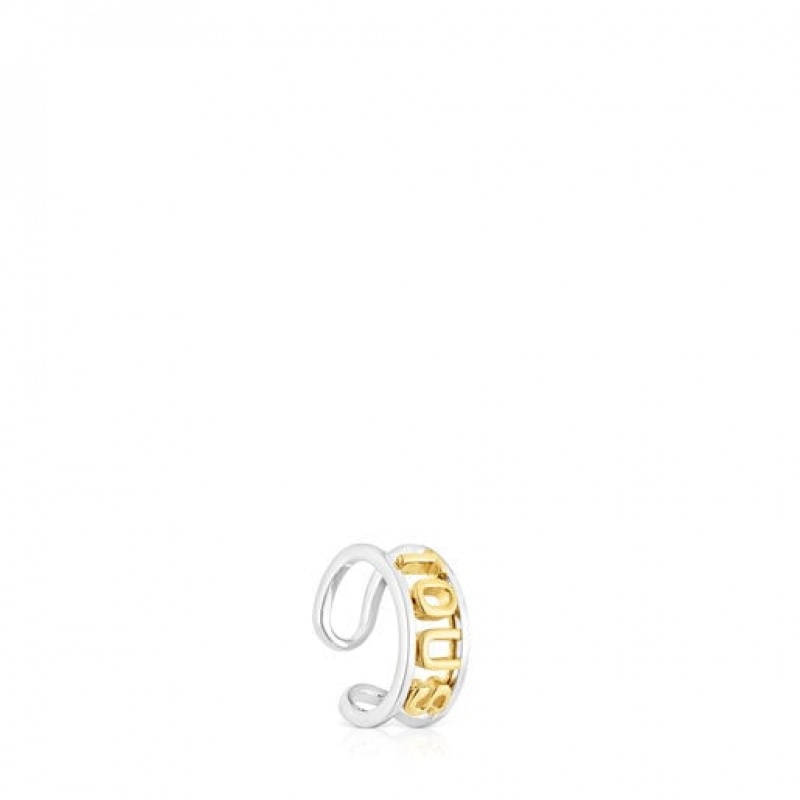 Tous Logo Ear Cuff Women's Earrings 18k Gold | VTF643985 | Usa