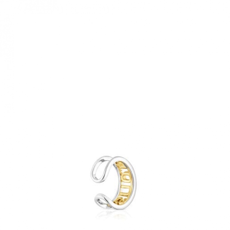 Tous Logo Ear Cuff Women's Earrings 18k Gold | VTF643985 | Usa