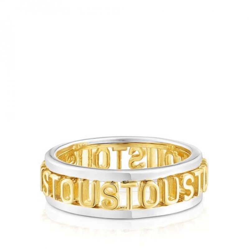 Tous Logo Medium Women's Rings 18k Gold | RCZ186253 | Usa