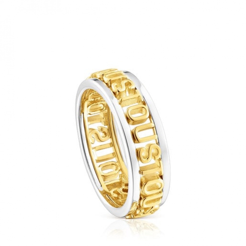 Tous Logo Medium Women\'s Rings 18k Gold | RCZ186253 | Usa