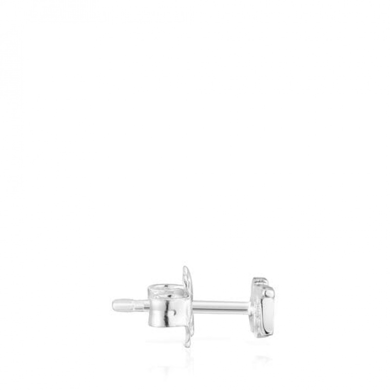 Tous Logo Small Women's Earrings Silver | JNU432981 | Usa