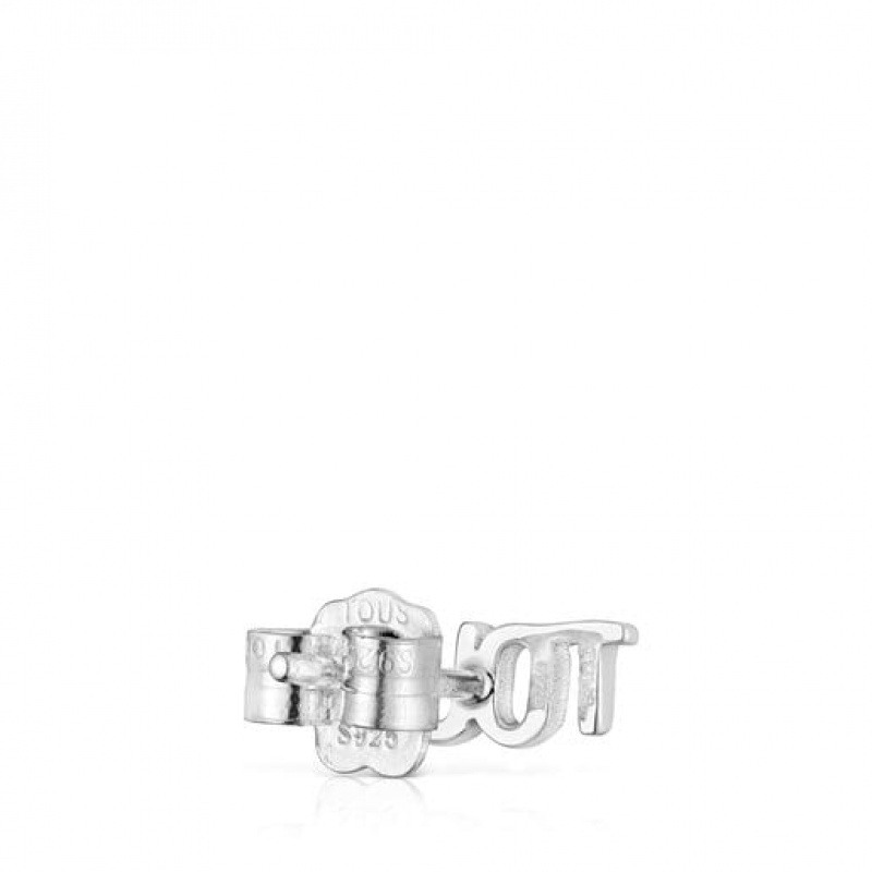 Tous Logo Small Women's Earrings Silver | JNU432981 | Usa