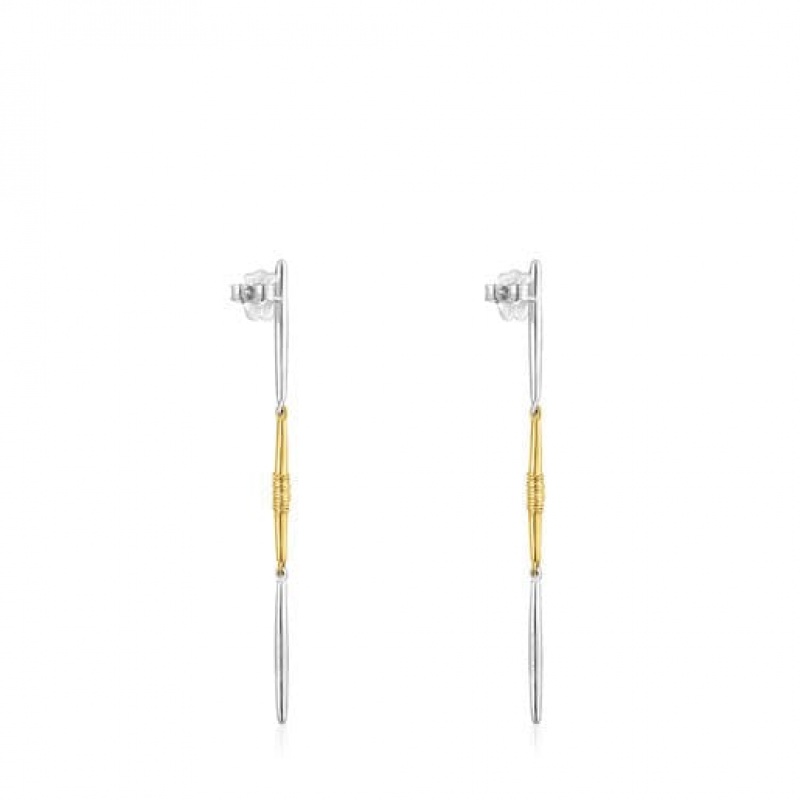 Tous Lure Long Women's Earrings 18k Gold | YFI615879 | Usa