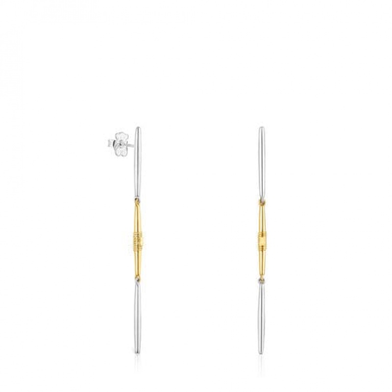 Tous Lure Long Women\'s Earrings 18k Gold | YFI615879 | Usa