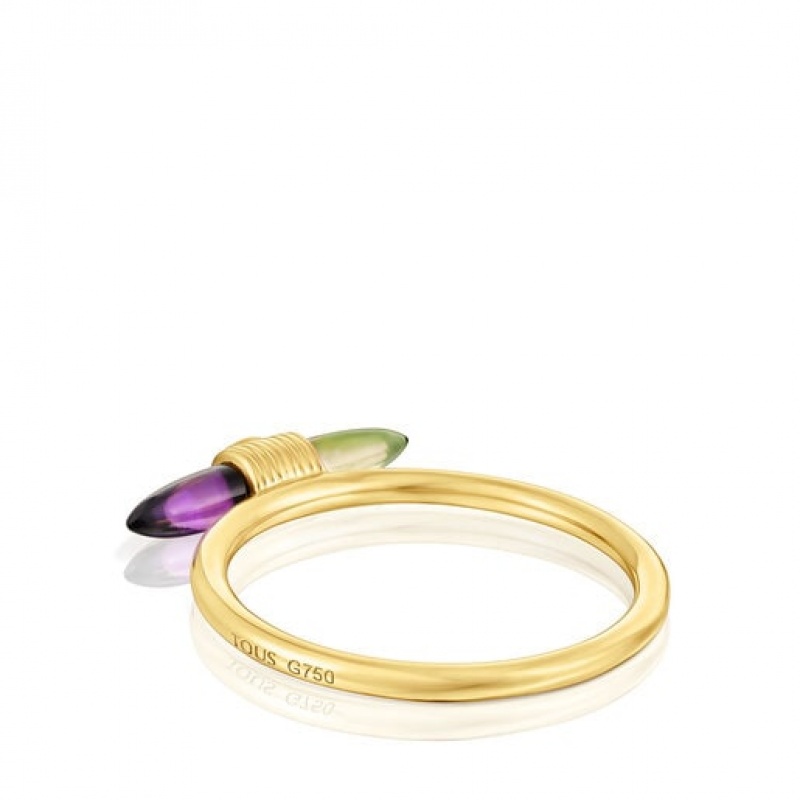 Tous Lure Small Women's Rings 18k Gold | QOE603918 | Usa