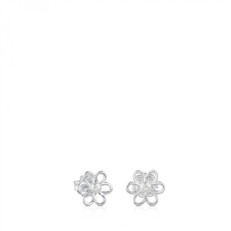 Tous Maggie Pearl Women\'s Earrings Silver | STI805762 | Usa