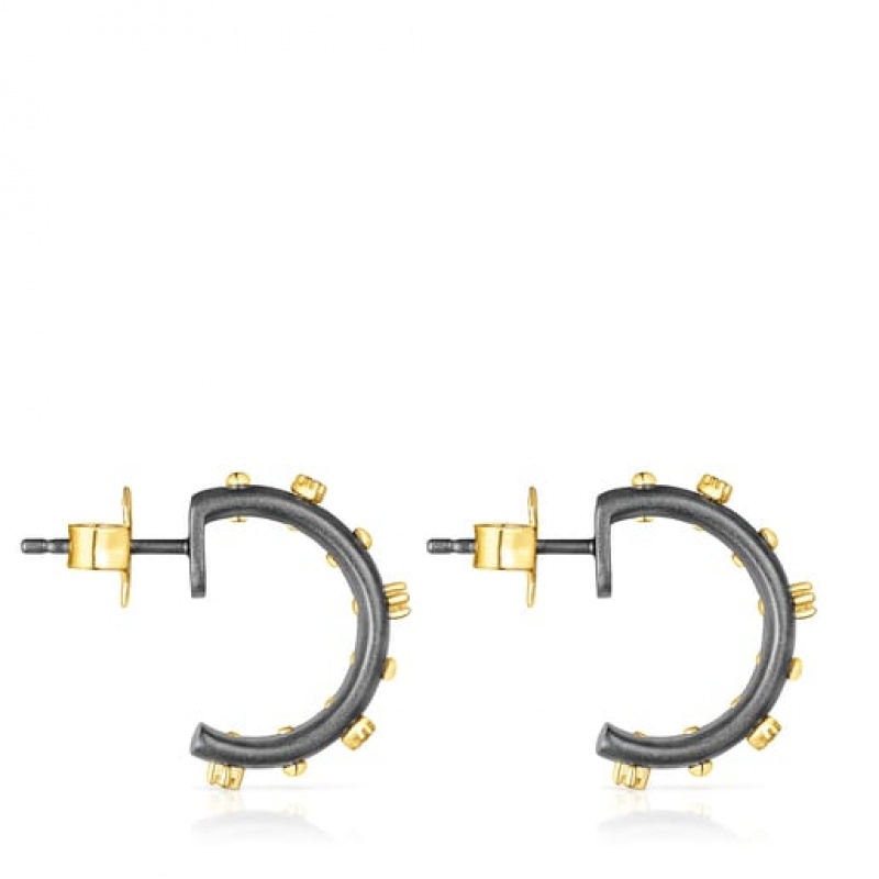 Tous Magic Nature Hoop Women's Earrings 18k Gold | KRU062497 | Usa