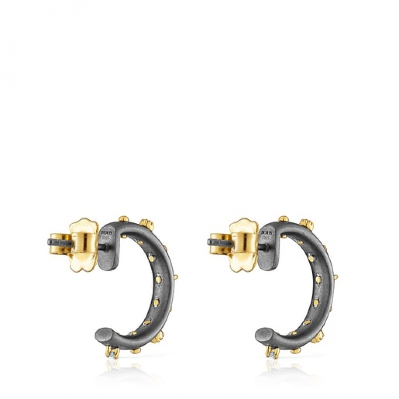 Tous Magic Nature Hoop Women's Earrings 18k Gold | KRU062497 | Usa