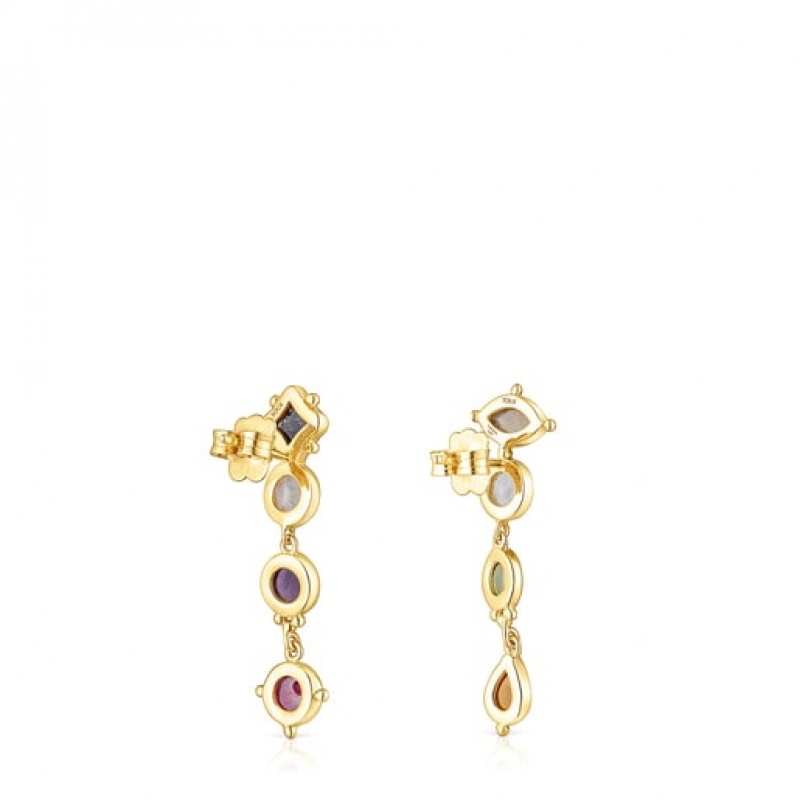 Tous Magic Nature Long Women's Earrings 18k Gold | JGC605148 | Usa