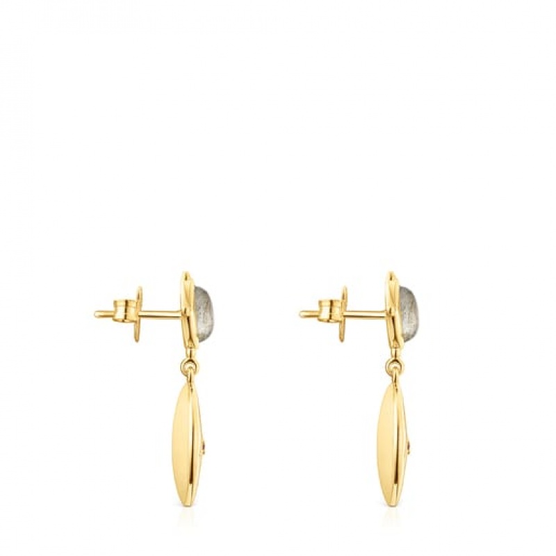 Tous Magic Nature Long Women's Earrings 18k Gold | VUO715049 | Usa